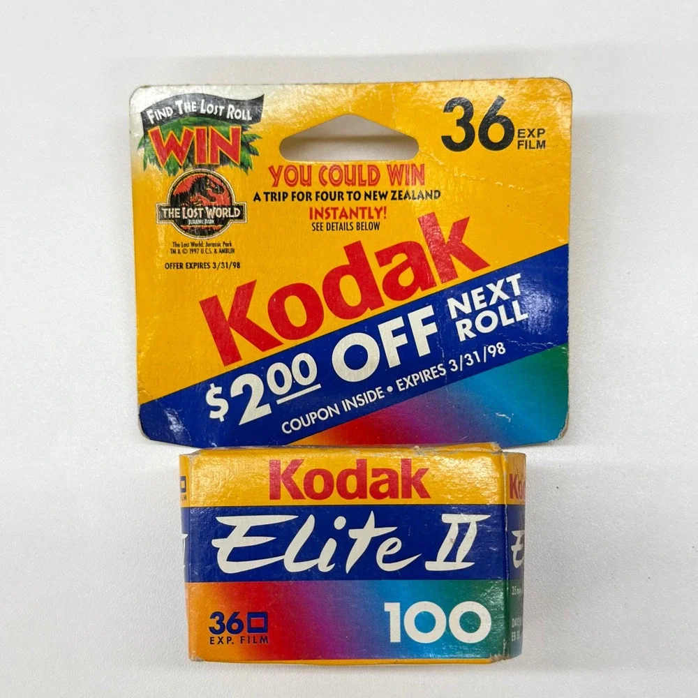 Kodak Ektachrome Elite II 100 35mm Film 36 Expired 1998 Jurassic Park 3 Rolls